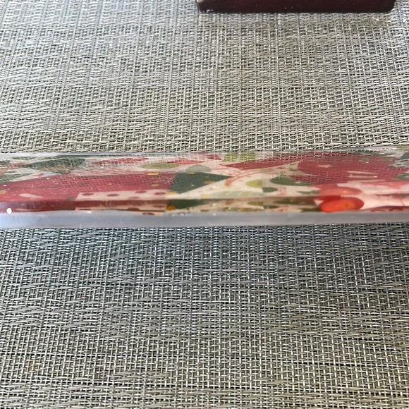 XMAS Handmade Festive Holiday Round Cheese Plate Serving Tray - Picture 7 of 13